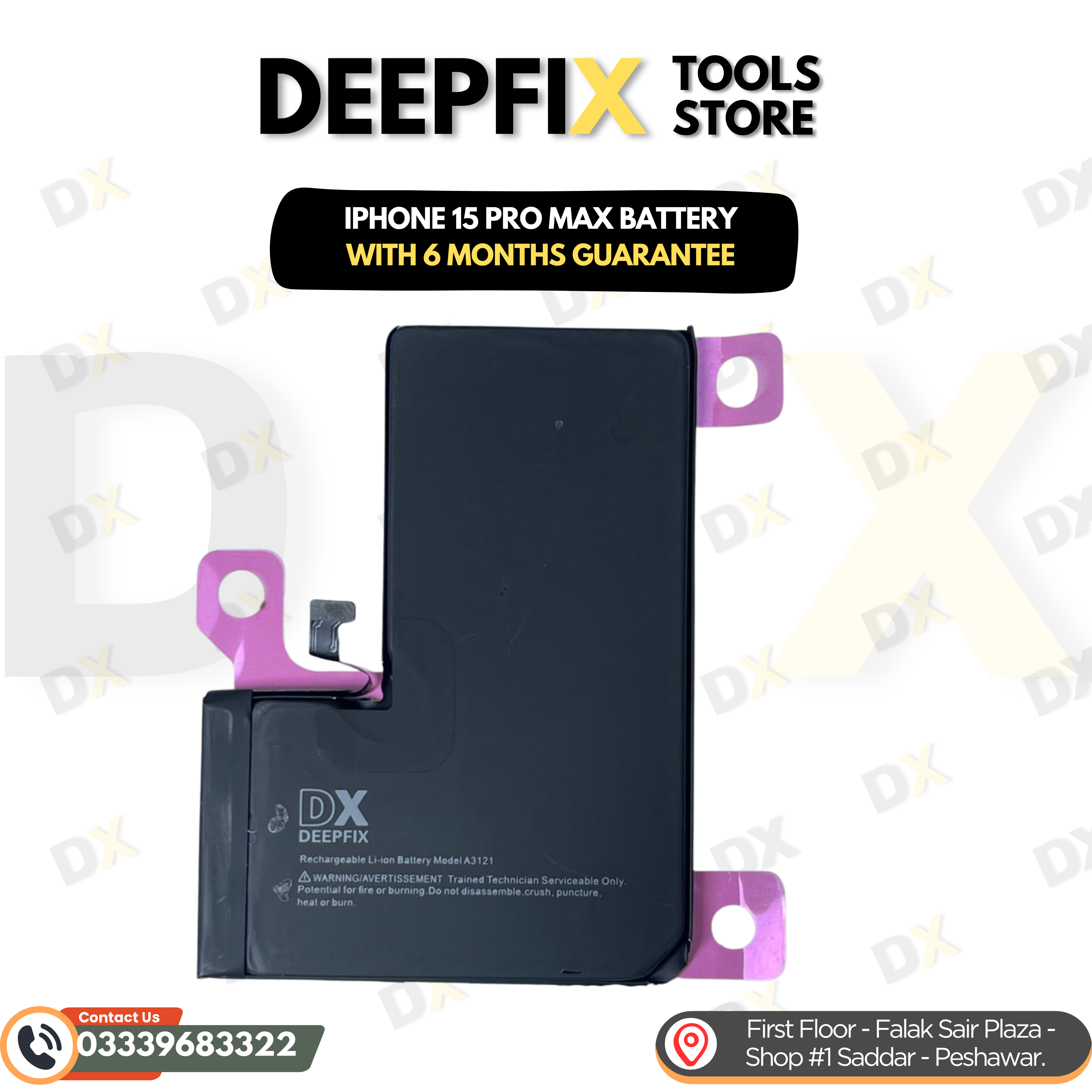 iPhone 15 Pro Max bare lithium-polymer battery cell without protection board