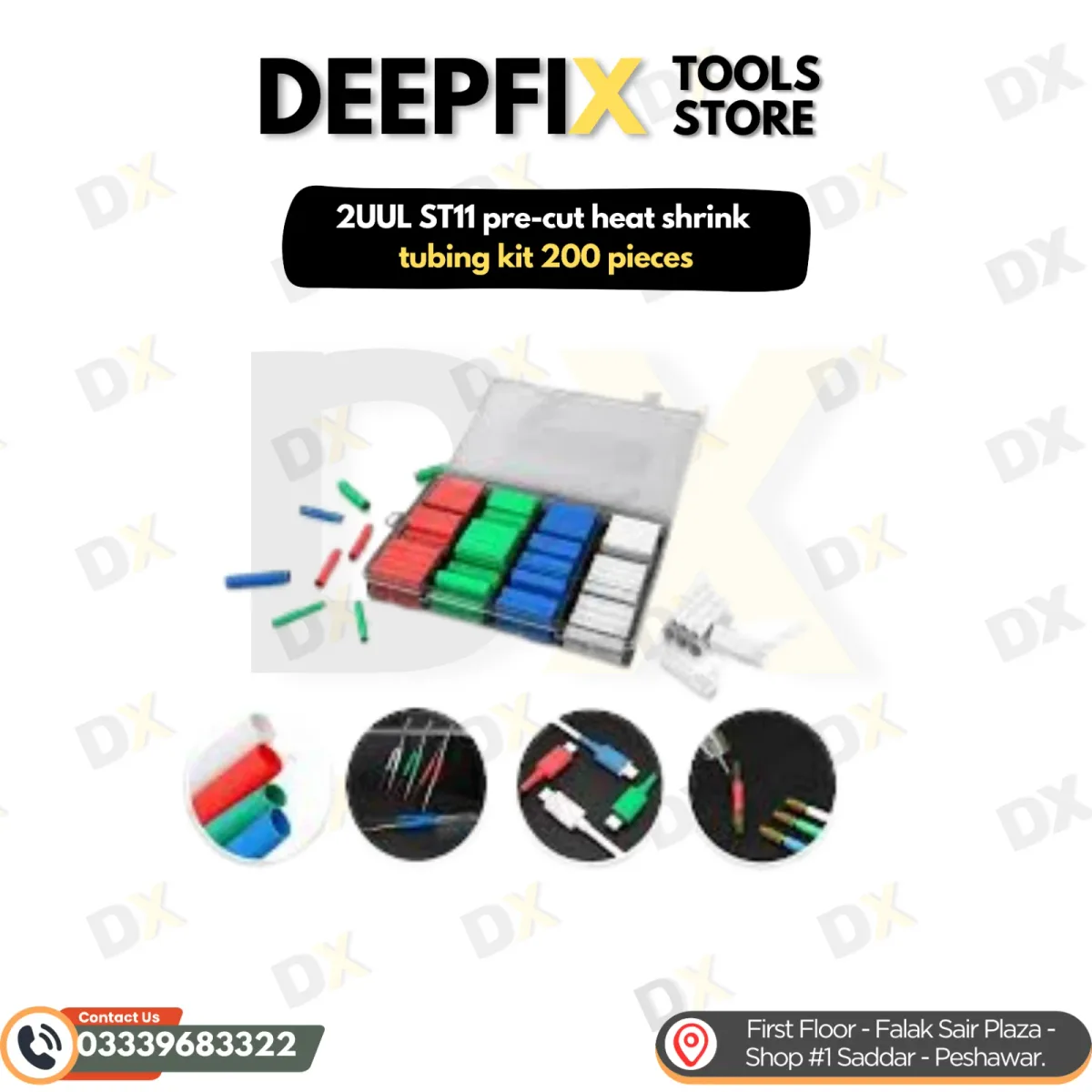 2UUL ST11 Pre-Cut Heat Shrink Tubing 200Pcs Set