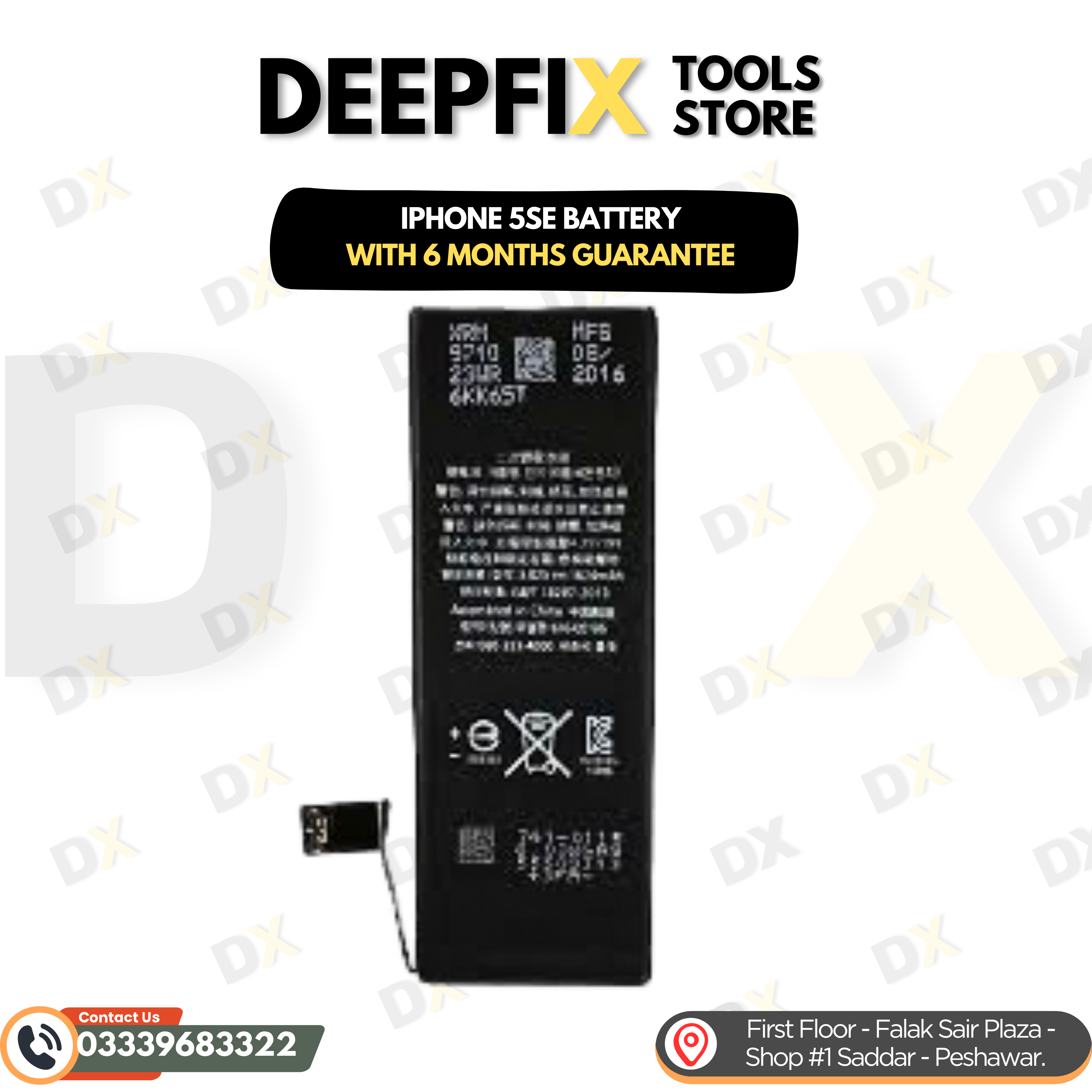 iPhone SE (2016) replacement battery pack with connector flex attached