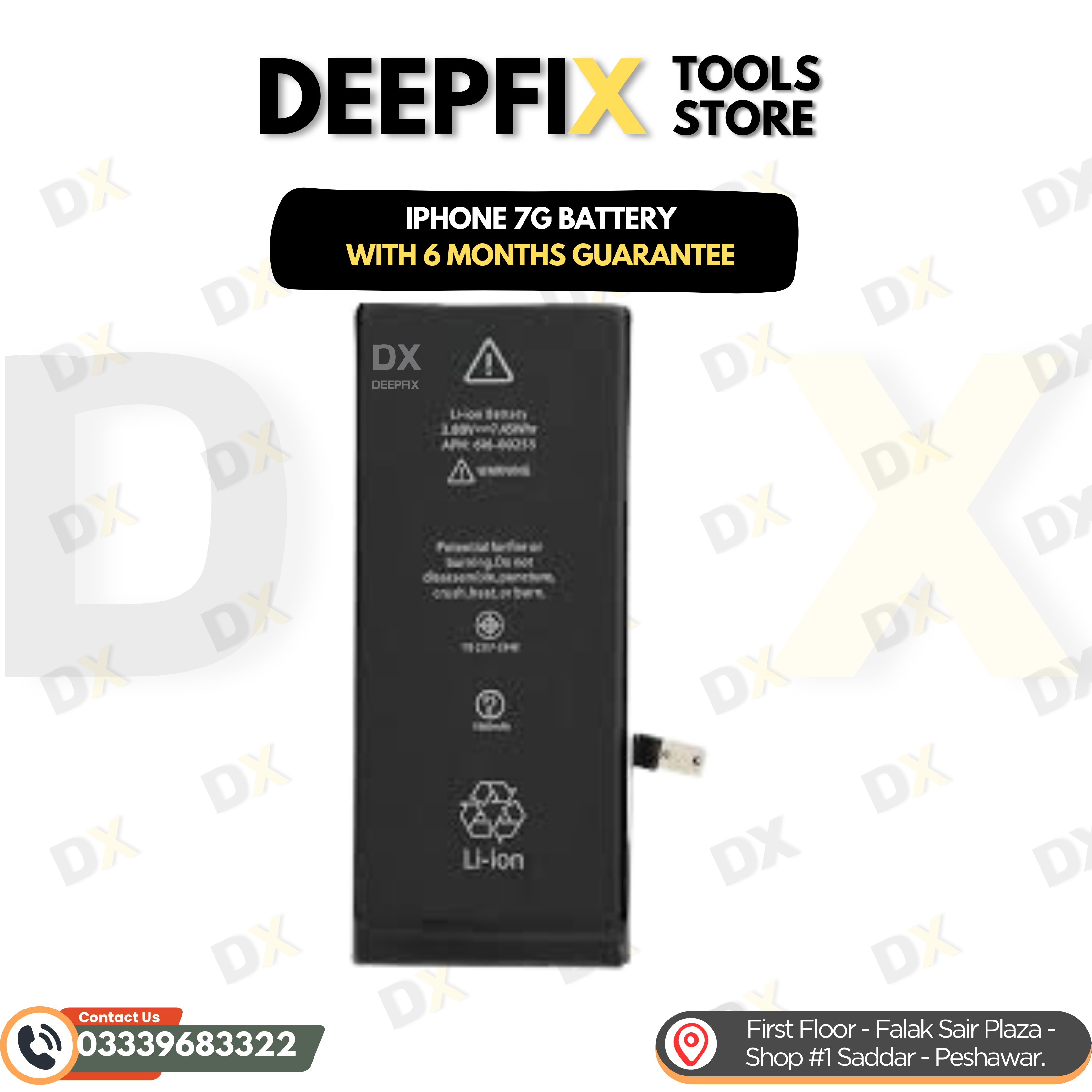 iPhone 7 replacement battery pack with connector flex attached