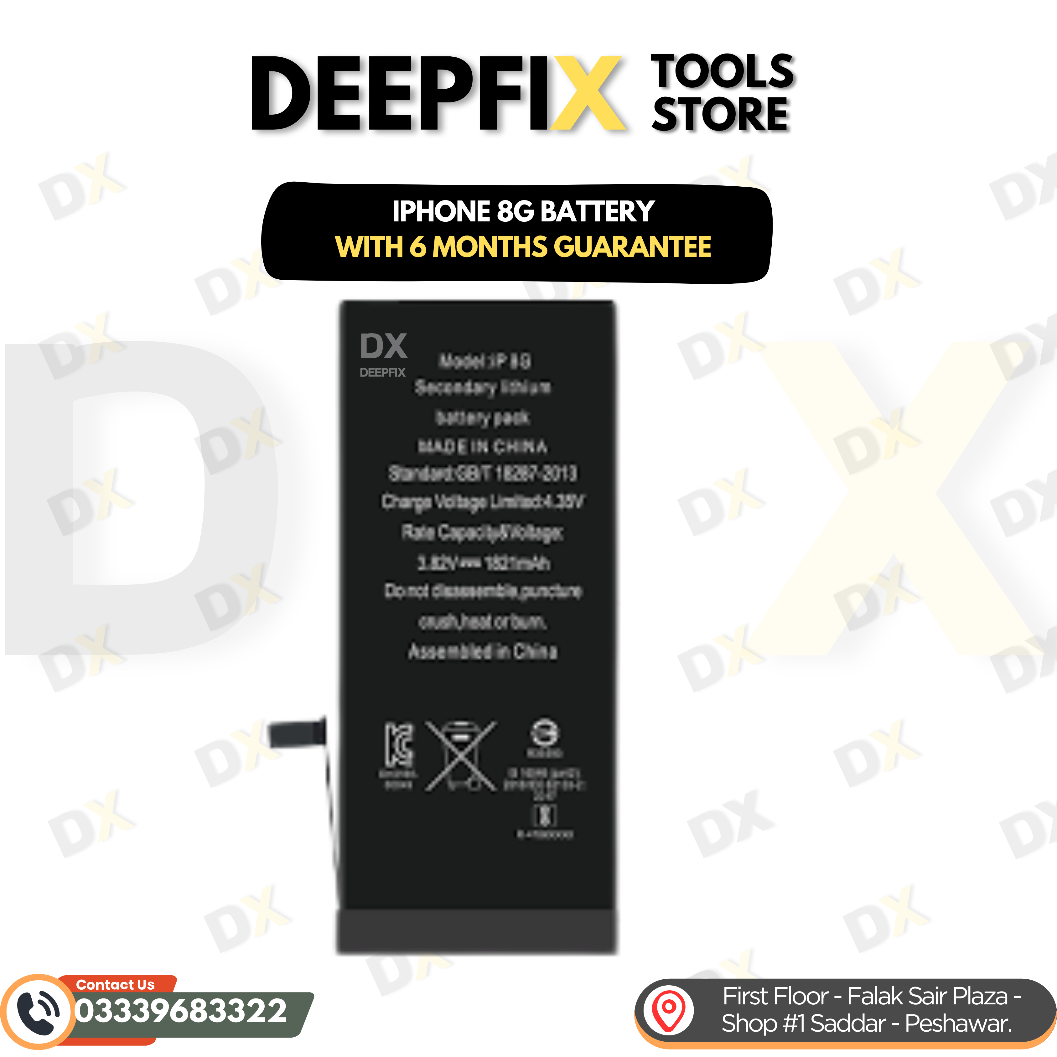 iPhone 8 replacement battery pack with connector flex attached