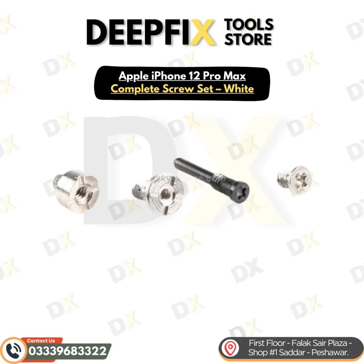Apple iPhone 12 Pro Max Complete Screw Set – White