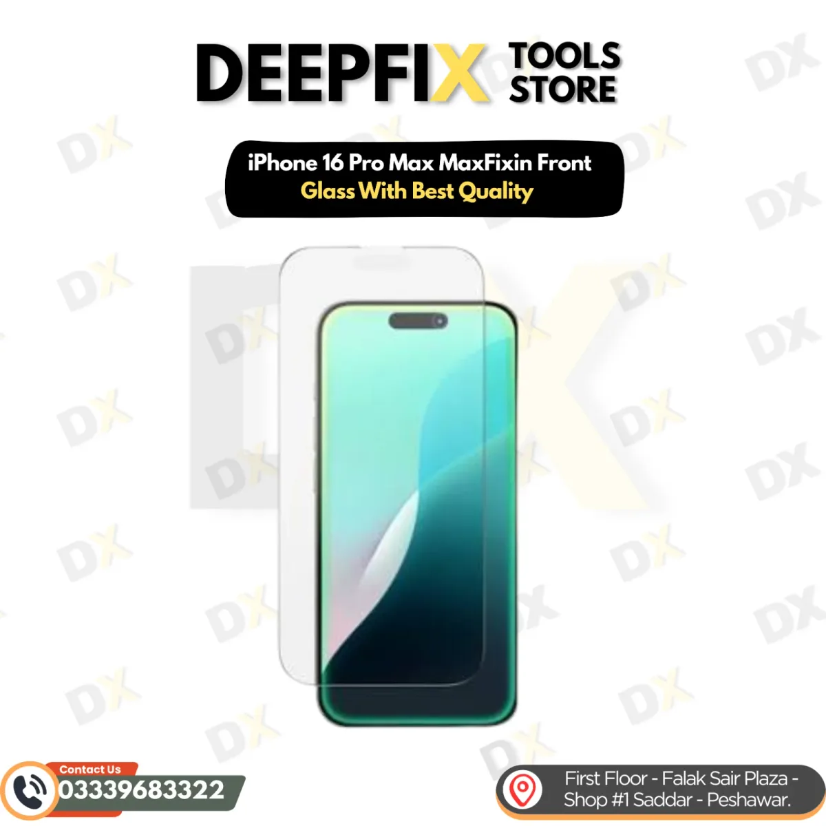 iPhone 16 Pro Max MaxFixin Replacement Front Glass