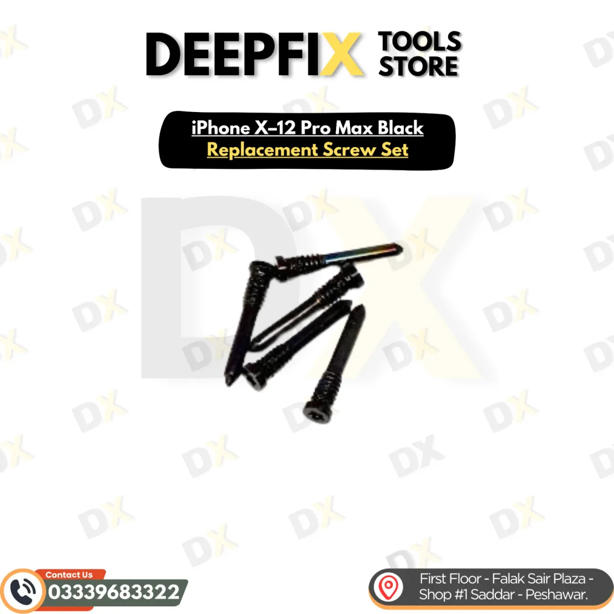iPhone X–12 Pro Max Black Replacement Screw Set