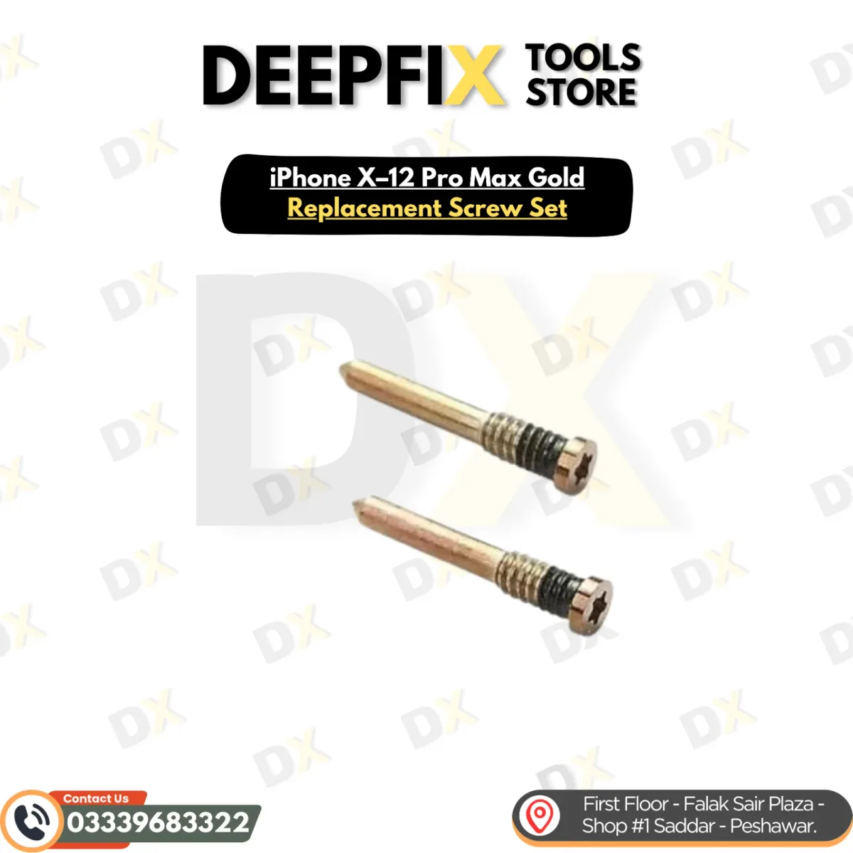 iPhone X–12 Pro Max Gold Replacement Screw Set