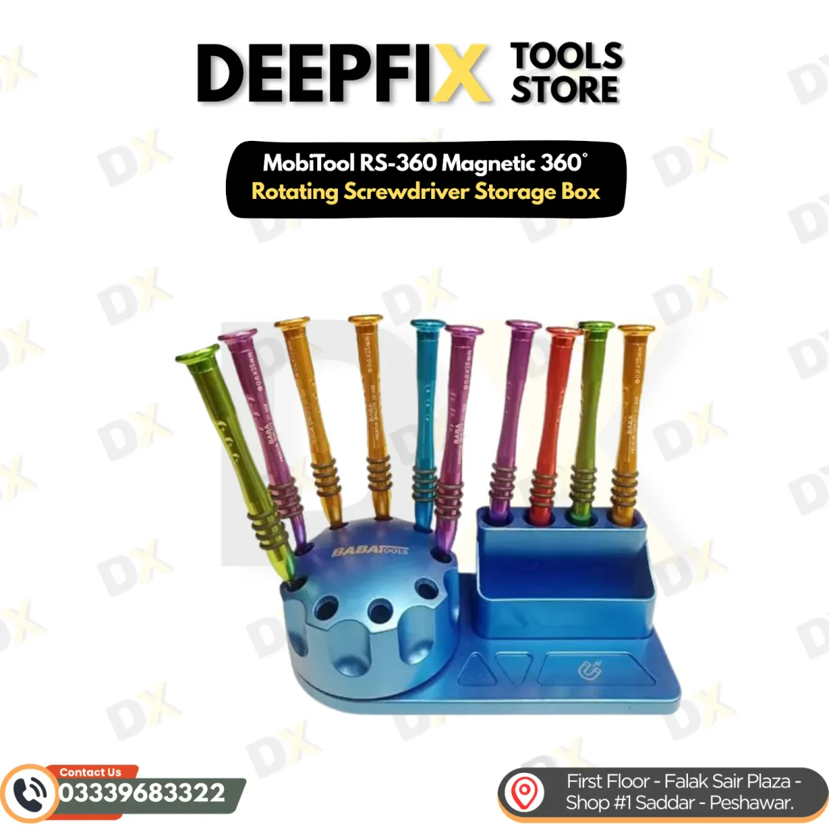 MobiTool RS-360 Magnetic 360° Rotating Screwdriver Storage Box
