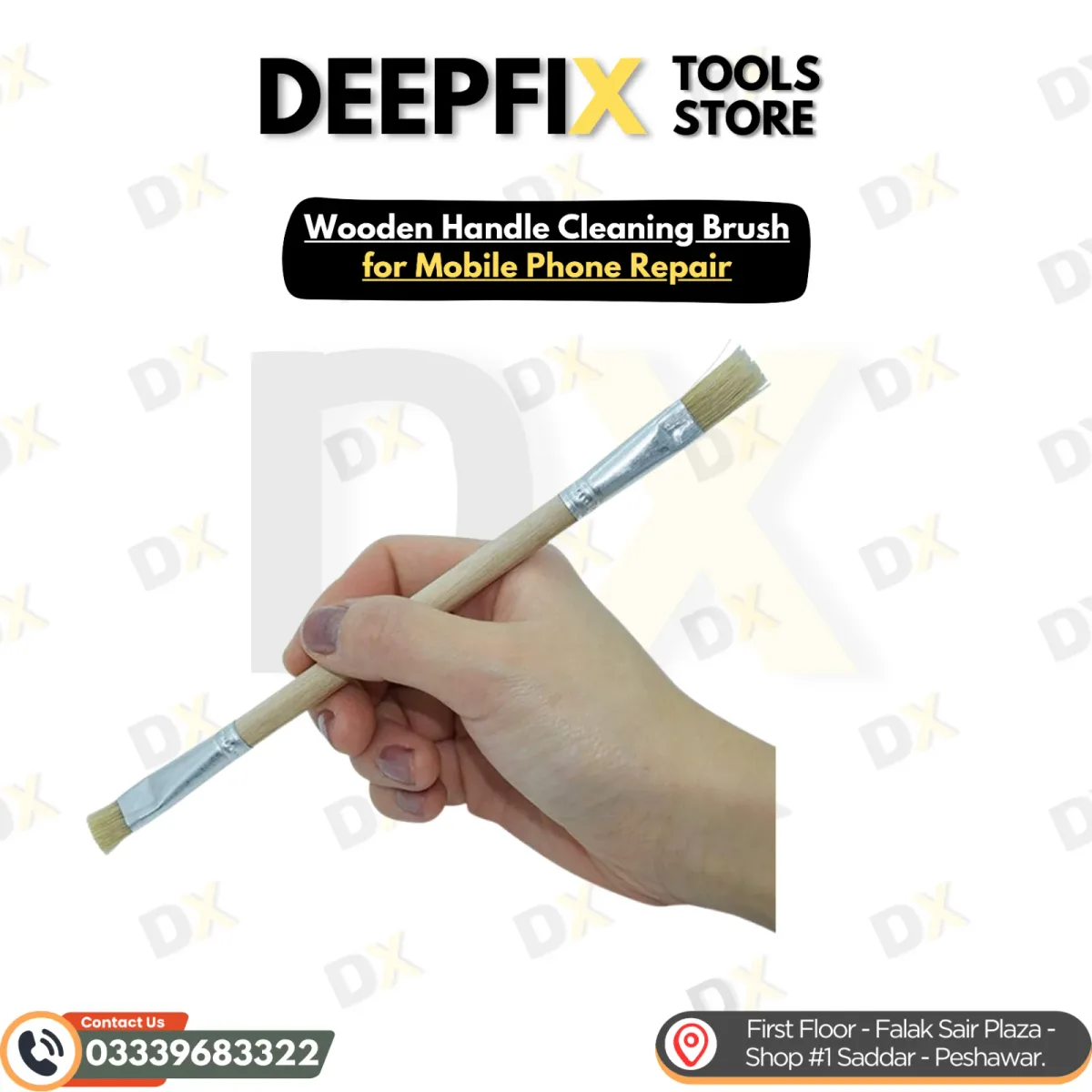 Wooden Handle Cleaning Brush for Mobile Phone Repair